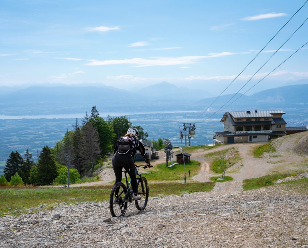 Vue montagne vélo