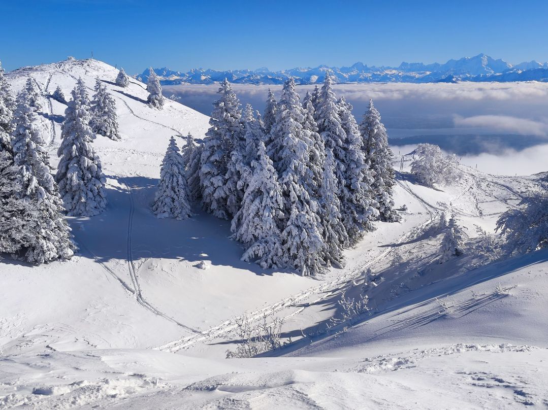 Paysages hiver Monts Jura